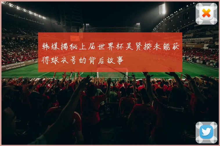 韩媒揭秘上届世界杯吴贤揆未能获得球衣号的背后故事